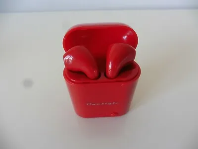 Kaufen Onestyle BT-V7 Bluetooth-Kopfhörer Mit Ladebox, Ohrhörer, IN-Ear, Head-Set Rot • 4.99€