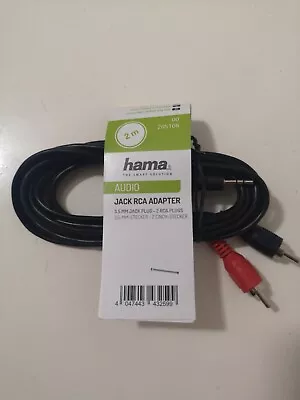 Kaufen Hama Audio RCA-Klinkenkabel Adapterkabel 2m 2Cinch/Klinke 3,5mm Schwarz Neu • 3.70€