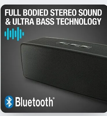 Kaufen Bluetooth Lautsprecher Laut Stereo Sound In Tech Kompakt Tragbares Design Aux-eingang • 14.93€