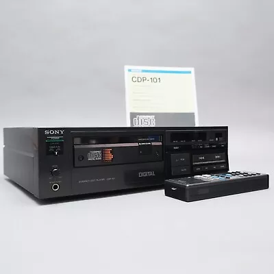 Kaufen Sony CDP-101 + Fernbedienung + Bedienungsanleitung Revidiert Top Zustand 1.ASL • 799€