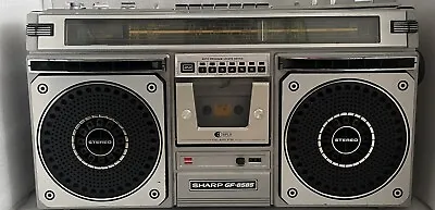 Kaufen Classic Vintage Sharp GF-8585 Radio Cassette Boombox Ghettoblaster Working!! • 189.99€
