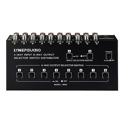 Kaufen 2 In 8 Out Video Audio Schalter Schalter Zum Selbermachen Composite Selector Box DC 5V 8 Wege • 84.14€