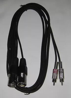 Kaufen (3,66€/m) IBIZA Audio Kabel Adapter CM1.5RX-2 2x Cinch XLR Stecker 1,5m #15-5090 • 4.94€