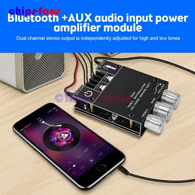 Kaufen ZK-502MT 50W*2 AUX Bluetooth 5.2 Audio Verstärker Platine Modul Ton Einstellbar • 13.83€