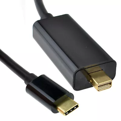 Kaufen USB 3.1 Typ C Auf Mini DisplayPort 4K 60Hz Adapterkabel 1m/2m/3m/5m Schwarz • 14.23€