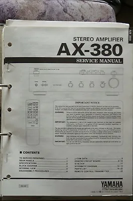 Kaufen Service Manual Für Yamaha AX-380 • 15.50€