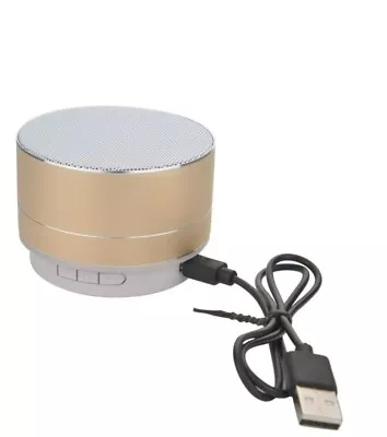 Kaufen Bluetooth Mini Runder Zylinder Form Musik Lautsprecher, Farbe-Gold • 15.09€