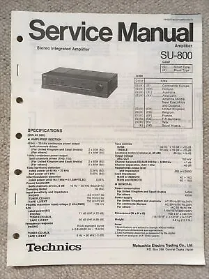 Kaufen Technics Service Manual SU-800 • 9.90€