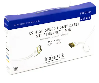 Kaufen Inakustik Premium XS High Speed HDMI - Mini HDMI Typ C Kabel 4K UHD 3D 1,5m 205 • 13.95€