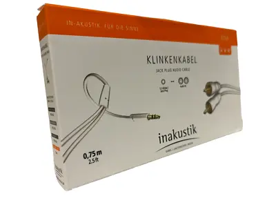Kaufen Cinch / Klinke Audio Anschlusskabel 2x Cinch-Stecker - 1x Klinke 3,5mm 0,75m • 6.49€