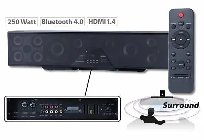Kaufen Auvisio 6-Kanal-3D-Soundbar 5.1-Surround-Sound BT 4.0 HDMI 250 Watt Lautsprecher • 299.99€
