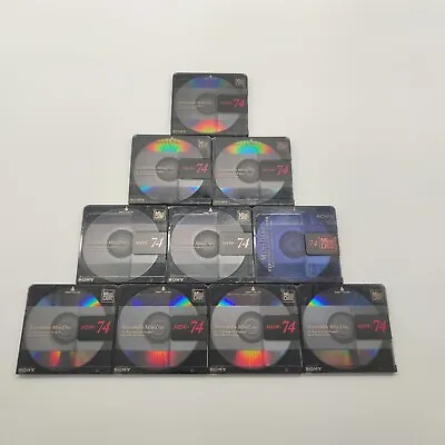Kaufen 10 Stück SONY MDW-74 MiniDisc MD Mini Disc Mini Disk - 74 Min TOP GETESTET BLANK • 49.99€