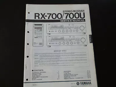Kaufen Original Service Manual Schaltplan  Yamaha RX-700/700U • 11.90€