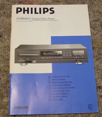 Kaufen Bedienungsanleitung Für PHILIPS CD-Player CD 690 / 692 • 1.90€