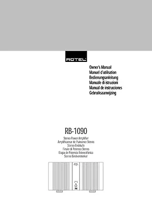 Kaufen Bedienungsanleitung-Operating Instructions Für Rotel RB-1090  • 9€