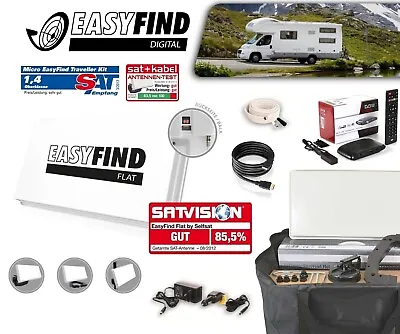 Kaufen EasyFind Digital Traveller Kit Full HD High End Mobile Camping Sat Anlage Flach • 299€