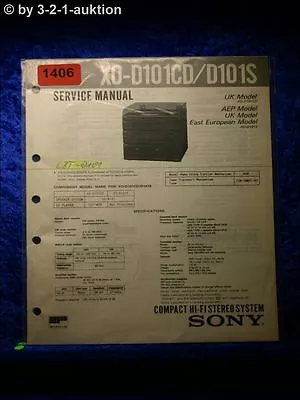 Kaufen Sony Service Manual XO D101CD / D101S Compact Hifi Stereo System (#1406) • 16€