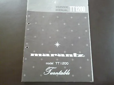 Kaufen Original Service Manual Schaltplan Marantz MODEL TT1200 • 11.90€
