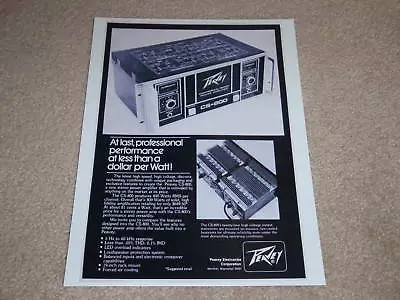 Kaufen Peavey CS-800 Verstärker Ad, 1977,Brille,Artikel,Selten • 8.85€