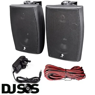 Kaufen 120w Paar Stereo Aktive Wandhalterung Bluetooth Lautsprecher Auxeingang Schwarz • 90.33€