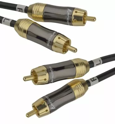 Kaufen Cinch Kabel Stereo Audio Stecker Vergoldet Chinch Hifi Subwoofer Cinchkabel 5M • 11.89€