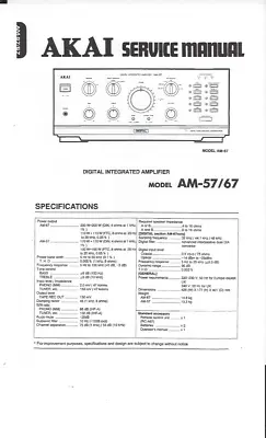 Kaufen Akai  Service Manual   Für AM- 57 / 67  Copy • 9€