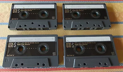 Kaufen SONY UX-S 90 Typ II CrO2 Super Fine Uniaxial  4 Musikkassetten Tape Kassette MC • 10€