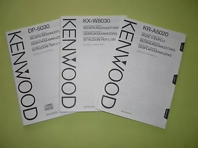 Kaufen KENWOOD Bedienungsanleitung * DP-5030 (CD) * KR-A5020 (Receiver) * KX-W8030 (MC) • 19.80€