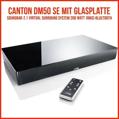 Kaufen CANTON DM50 SE 2.1 SOUNDBAR (Glasplatte) 200 Watt RMS Farbe: Schwarz TOP Zustand • 259€
