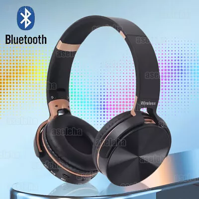 Kaufen Bluetooth 5.1 Kopfhörer Over Ear Kabellos HiFi Stereo Wireless Headset Schwarz • 11.59€