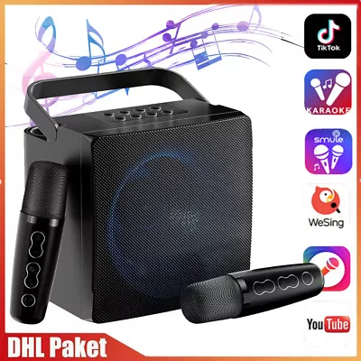Kaufen Profi Karaoke Set Anlage Bluetooth Karaoke Lautsprecher Machine Mit 2 Mikrofonen • 35.99€
