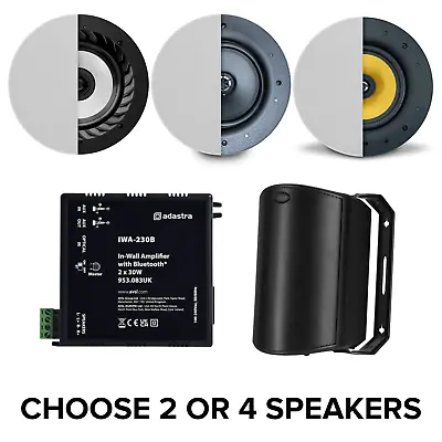 Kaufen Adastra IWA230B 2x30W Wand-Stereo-Verstärker Mit Bluetooth • 48.44€