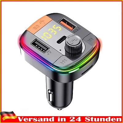 Kaufen FM Transmitter Auto-Bluetooth KFZ Radio Adapter USB Type-C PD Ladegerät HandyNEU • 13.99€
