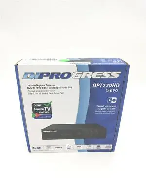 Kaufen DiProgress DPT220HD Dec Digital Terrestrisch DVB T2 Dual Tuner Schwarz Audio 49, • 15.08€
