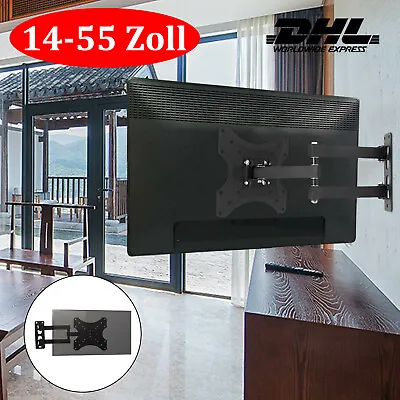 Kaufen TV Fernseher Wandhalter Wandhalterung LCD LED 14-55 Zoll Neigbar Schwenkbar DE • 22.99€