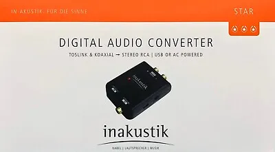 Kaufen Inakustik Star Audio Konverter Digital > Analog, UVP 56,- € • 26.99€