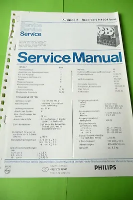 Kaufen Service Manual-Anleitung Für Philips N 4504  ,ORIGINAL ! • 22€