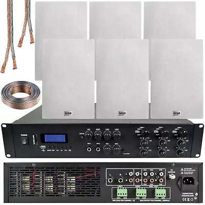 Kaufen 1650 W Bluetooth Soundsystem & 6x 140 W Wandlautsprecher - 6 Zonen Multiroom Amp • 726.75€