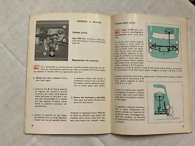 Kaufen Libretto Uso E Manutenzione FIAT 500D 1967 Vintage • 29€