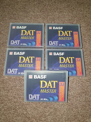 Kaufen 5 X BASF DAT Master 34 Min. Kassetten // Digital Audio Tape // Neu & OVP • 19.90€