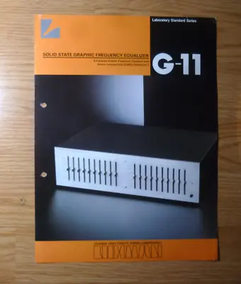 Kaufen Luxman G 11 Equalizer Hifi Katalog Flyer Bedienungs Anleitung Prospekt Werbung • 7€