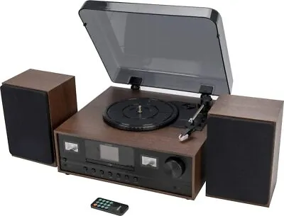 Kaufen Denver MRD-52 DW Retro Ostalgie Stereoanlage Inkl. Plattenspieler DAB+CD AUX BT • 117€