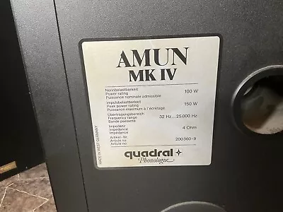 Kaufen 2 X Quadral Amun MK V • 85€