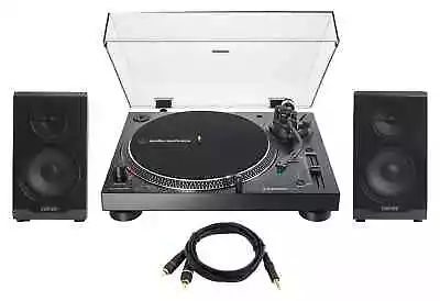 Kaufen Tolles Audio-Technica AT-LP120XUSB BK Plattenspieler Set + Desktop-Lautsprechern • 437€