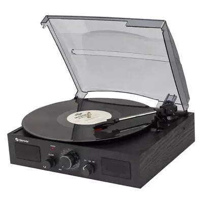 Kaufen Retro Plattenspieler Denver VPR-195 Schwarz Vinyl  Lautsprecher Radio • 36.90€