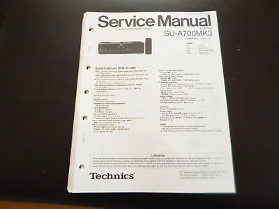 Kaufen Original Service Manual Technics SU-A600MK3 • 11.90€