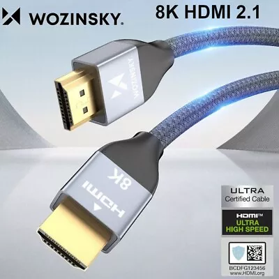 Kaufen Kabel HDMI 2.1 8K 60 Hz / 4K 120 Hz / 2K 144 Hz HDR / VRR / ALLM 1m Wozinsky • 11.99€