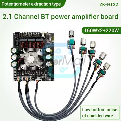 Kaufen HT22 TDA7498E Subwoofer Bluetooth Power Amplifier Module 2.1 Channel 160WX2+220W • 48.30€