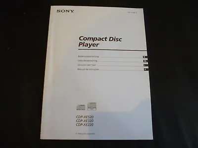 Kaufen Original Bedienungsanleitung  Sony CDP-X520 CDP-XE320 CDP-XE220 • 10.90€