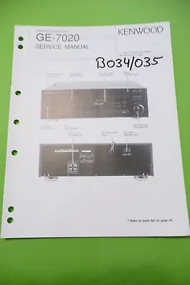 Kaufen Service Manual-Anleitung Für Kenwood  GE-7020 ,ORIGINAL • 14€